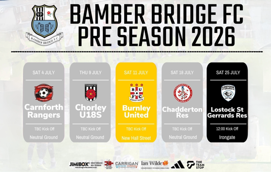 Reserves Pre-Season Fixtures 2026/27