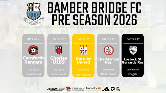 Reserves Pre-Season Fixtures 2026/27